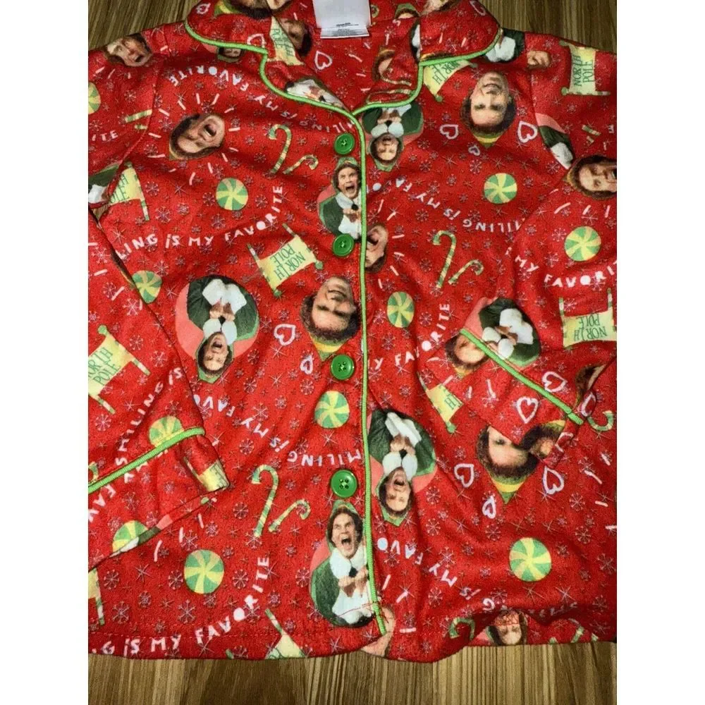 Elf the Movie Girls Christmas Kids Pajama PJ Buddy Sz XS 4/5 4‎ 5